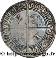 Groschen - Charles II shield and alerions, France, 1390-1430 reverse image