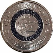 2 Dollars In the name of Elizabeth II; 6th Portrait - Vegemite Centenary; Tastes Like Australia, Australia, 2023 reverse image