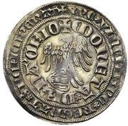Plaque with armored bust - John I, France, 1348-1372 reverse image