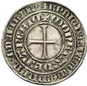 Double Groschen with two helmets - John I reverse image
