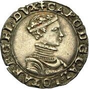 ¼ Teston - Charles III Juvenile bust obverse image