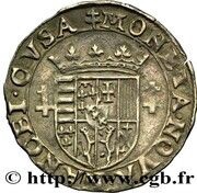 ¼ Teston - Charles III Juvenile bust reverse image