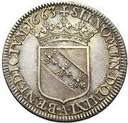 ½ Ecu - Charles IV, France, 1663-1668 reverse image