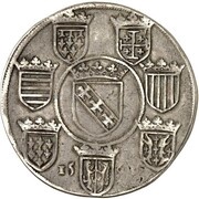Thaler with shield - Charles III bearded bust, France, 1569 reverse image
