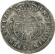 Teston - Leopold I oval shield, cartouche reverse image
