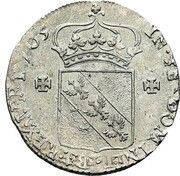 Teston - Leopold I crosses in field, France, 1705 reverse image
