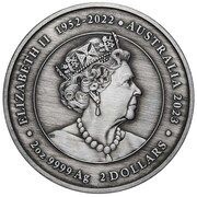 2 Dollars In the name of Elizabeth II; 6th Portrait - Kangaroo Yongka obverse image