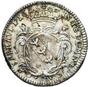 Teston - Leopold I simple arms, cartouche, France, 1716 reverse image