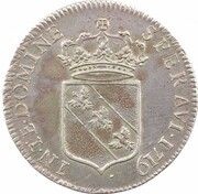 2 Testons - Leopold I, France, 1718-1720 reverse image