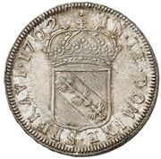 Ecu "Silver Leopold" - Leopold I shield of Lorraine, France, 1702 reverse image