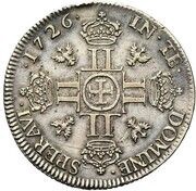 Silver Leopold - Leopold I with Ls, France, 1724-1725 reverse image