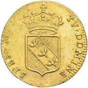 ½ Gold Leopold - Leopold I shield with 3 alerions, France, 1718-1725 reverse image