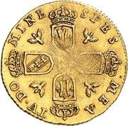 Gold Leopold - Leopold I four shields, France, 1717-1718 reverse image