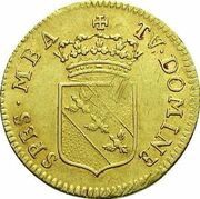 1½ Gold Leopold - Leopold I, France, 1718-1719 reverse image