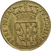 Double Gold Leopold - Leopold I, France, 1724-1725 reverse image