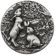2 Dollars - Elizabeth II Posthumous; 6th Portrait - Year of the Rabbit - Silver Bullion, Australia, 2023 reverse image