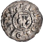 Denier - Otto William and king Robert II obverse image