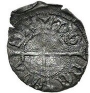 ¼ Denier "Angevine" - Rudolph of Coucy, France, 1388-1415 reverse image