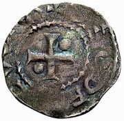 Denier - Theoderic II Temple; Epinal obverse image