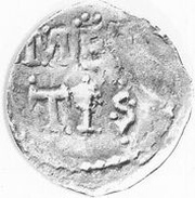 Denier - Thierry II Metz, France, 1005-1046 reverse image