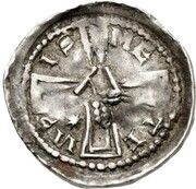 Denier - Conrad I, France, 1212-1224 reverse image