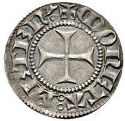 Double Denier - Theoderic V, France, 1365-1384 reverse image