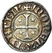 ½ Bugne / 2 Denier, France, 1394-1500 reverse image