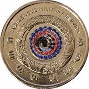 2 Dollars In the name of Elizabeth II; 6th Portrait - Lest We Forget - Indigenous Military Service, Australia, 2023 reverse image