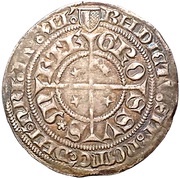Groschen Saint kneeling, 1st type obverse image