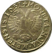 Thaler with standing St. Stephen, France, 1628-1634 reverse image