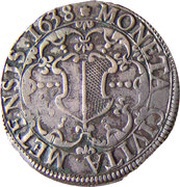 Thaler with bust of St. Stephen, France, 1638 reverse image