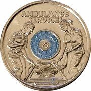 2 Dollars In the name of Elizabeth II; 6th Portrait - Remembrance Day - Ambulance, Australia, 2023 reverse image