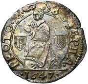 ½ Groschen, France, 1647-1652 reverse image