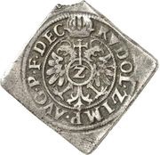 2 Kreuzers - Frederick I Klippe, France, 1593 reverse image