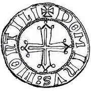 Denier - Gaucher Adhemar, France, 1346-1360 reverse image