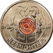 2 Dollars In the name of Elizabeth II; 6th Portrait - Remembrance Day - Firefighters, Australia, 2023 reverse image