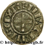 Denier - Guy I, France, 1168-1175 reverse image
