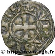 Denier with crossed L PRINCIPЄS, France, 1250-1350 reverse image