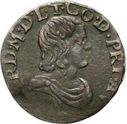 Denier Tournois - Frédéric-Maurice de la Tour d'Auvergne six Lilies obverse image