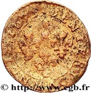 Denier Tournois - Frédéric-Maurice de la tour d'Auvergne three Lilies, France, 1675 reverse image