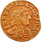 Denier Tournois - Frédéric-Maurice de la tour d'Auvergne Wig; Roses obverse image