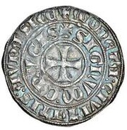 ½ Gros with knight - Bertrand III, France, 1302-1314 reverse image