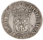 ½ Ecu - William IX, France, 1649 reverse image