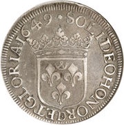 Ecu - William IX, France, 1649-1650 reverse image
