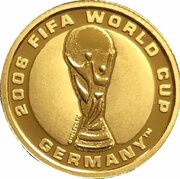 4 Dollars - Elizabeth II 4th Portrait - 2006 FIFA World Cup Germany - Gold Proof, Australia, 2006 reverse image