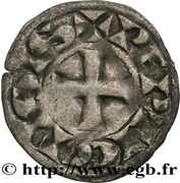 Denier anonymous, France, 1150-1160 reverse image