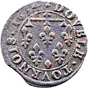 Double Tournois - Henriette of Lorraine 2nd type, France, 1634 reverse image