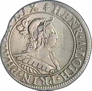 Teston - Henriette of Lorraine hooded bust and shield version obverse image