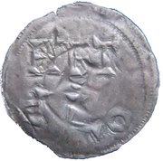 Obol - Immobilization in the name of Charles the Simple Melle, France, 1100-1200 reverse image