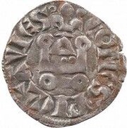 Denier - Philip, France, 1311-1316 reverse image